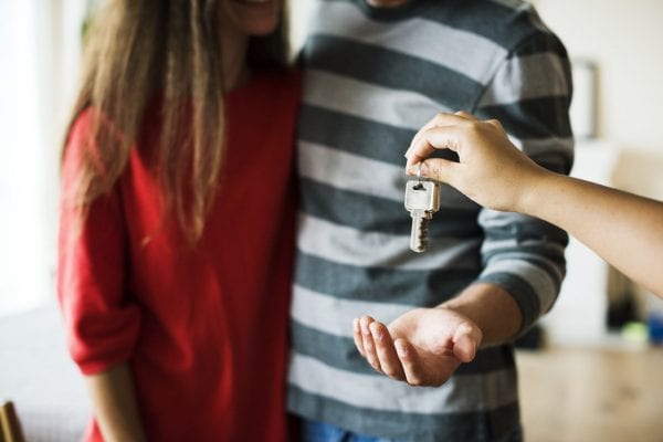 receiving keys to new home